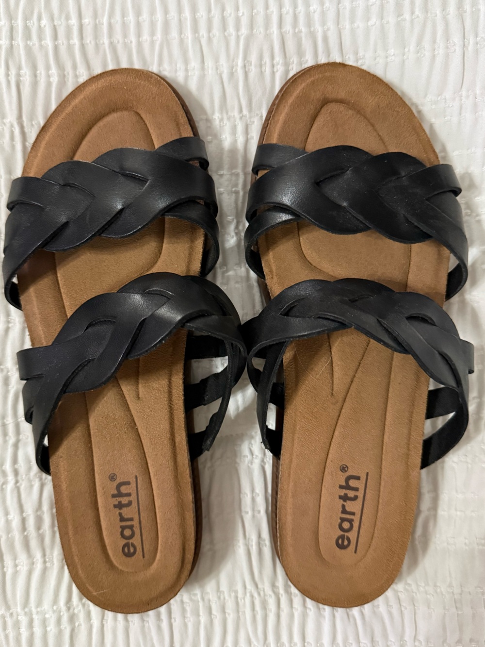 Earth Black Multi-Strap Women's Sandals